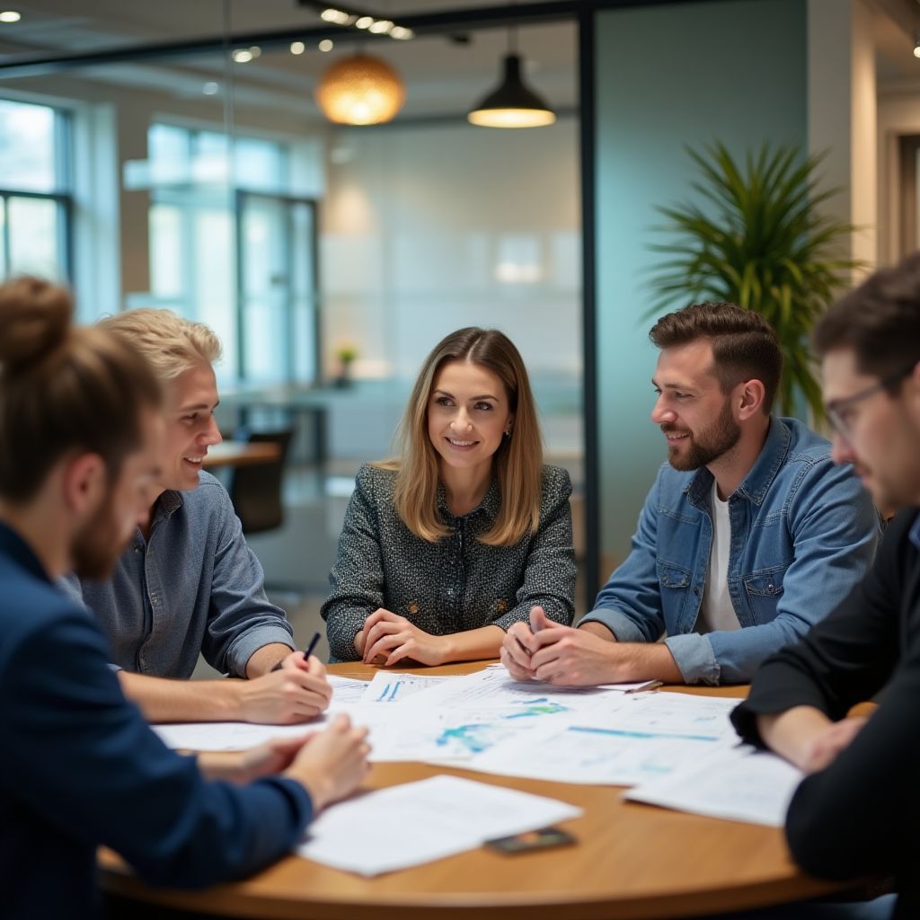 Team bei einer Strategiesitzung